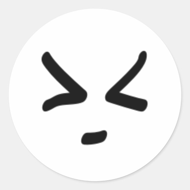 Sticker Rond Face asiatique (Devant)