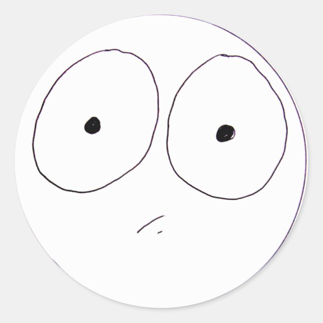 Sticker Rond Face comique (Devant)