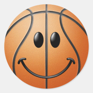 Sticker Rond Face de basket-ball