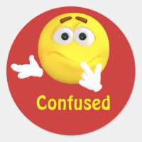 Face de dessin animé Emoji confuse