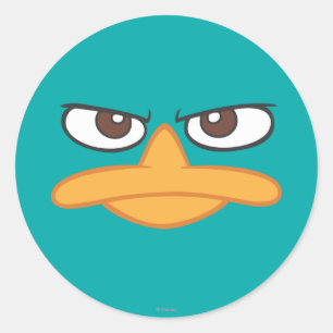 Sticker Rond Face de l'agent P