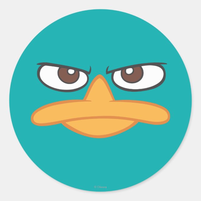Sticker Rond Face de l'agent P (Devant)