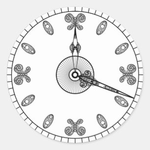 Sticker Rond Face de l'horloge
