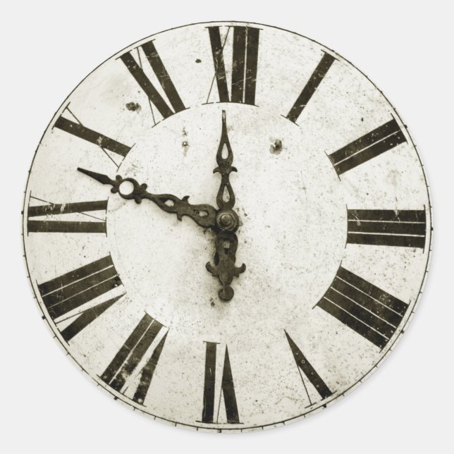 Sticker Rond Face de l'horloge (Devant)