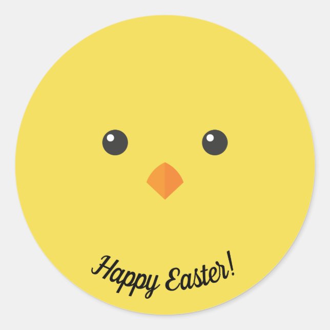 Sticker Rond Face de poule (Devant)