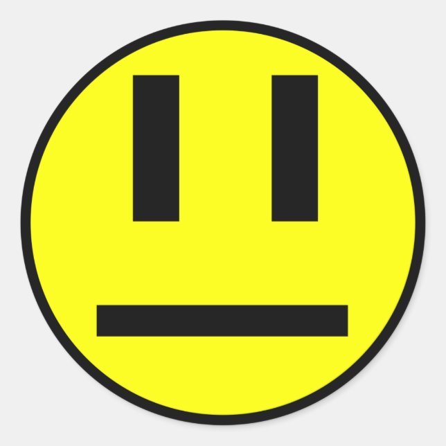Sticker Rond Face indifférente (Devant)