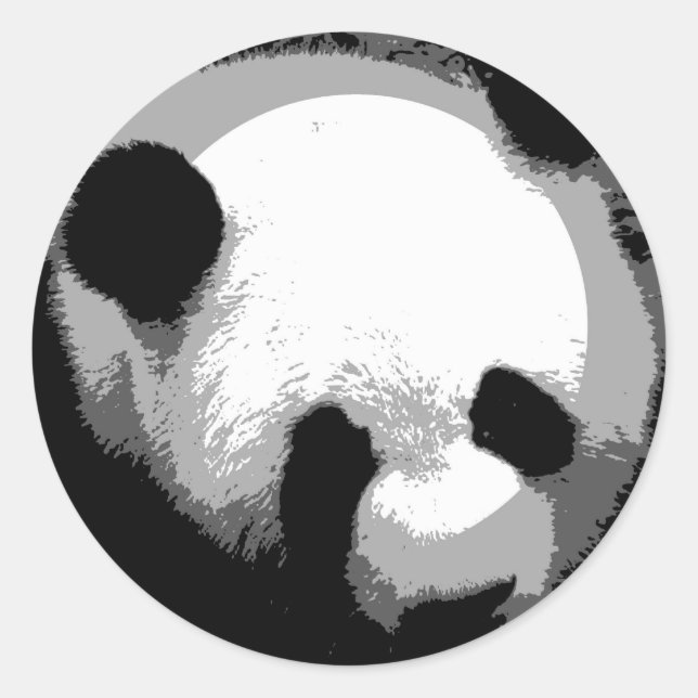 Sticker Rond Face Panda (Devant)