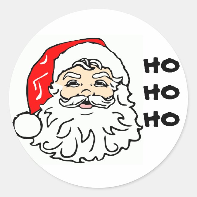 Sticker Rond Face père Noël (Devant)