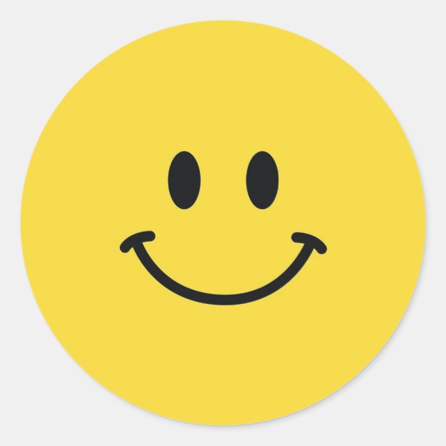 Sticker Rond Face souriante authentique (Devant)