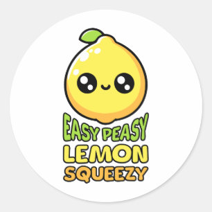 Sticker Rond Facile Citron Paisy Squeezy ! Cute tourte citron