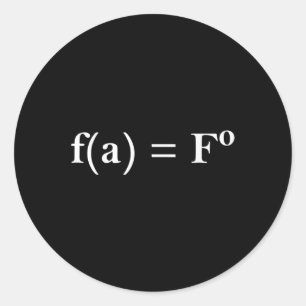 Sticker Rond Fafo Math Equation Funny Novelty Math Enseignant N