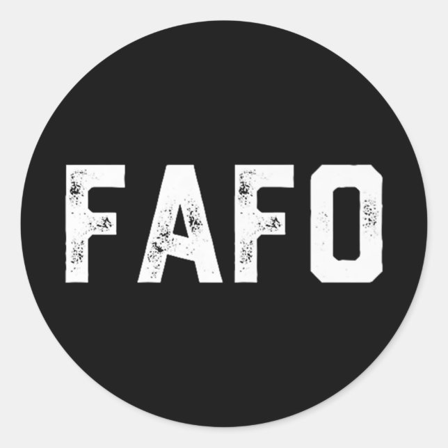 Sticker Rond Fafo Trump Premium (Devant)