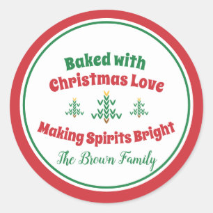 Sticker Rond Fair Isle Knished Sweat Sweat Tree