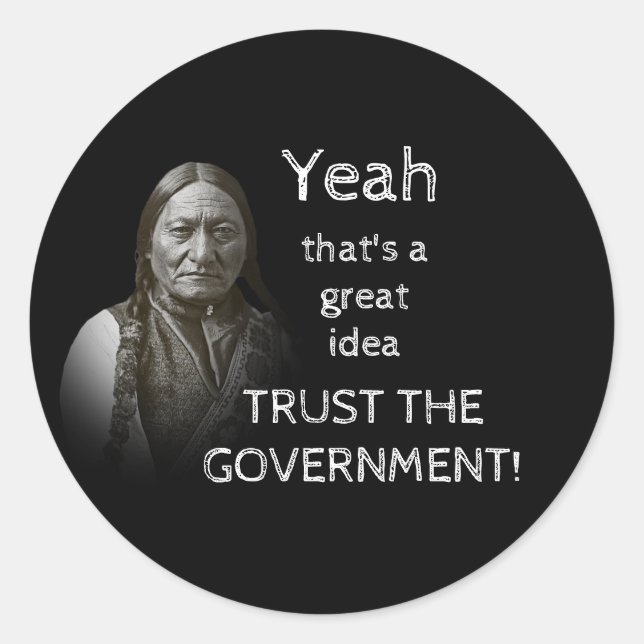 Sticker Rond Faire confiance au gouvernement (Devant)