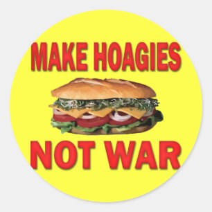 STICKER ROND FAIRE DES HOAGIES PAS DE GUERRE