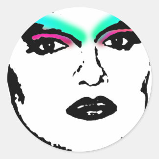Sticker Rond faire glisser la reine