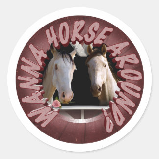 Sticker Rond Faire les Fous pour la Saint-Valentin