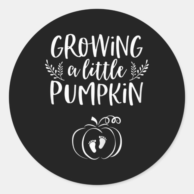 Sticker Rond Faire-part De Grossesse Automne Pour Les Femmes Ha (Devant)