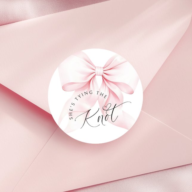 Sticker Rond Faire-Part de Réception de Mariage Chic (Créateur téléchargé)