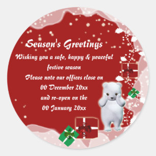 Sticker Rond Faire-part ouvert de conscience de dates clôturé