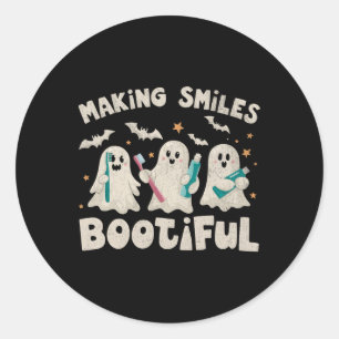Sticker Rond Faire sourire Botieux Halloween drôle Fantôme Dent