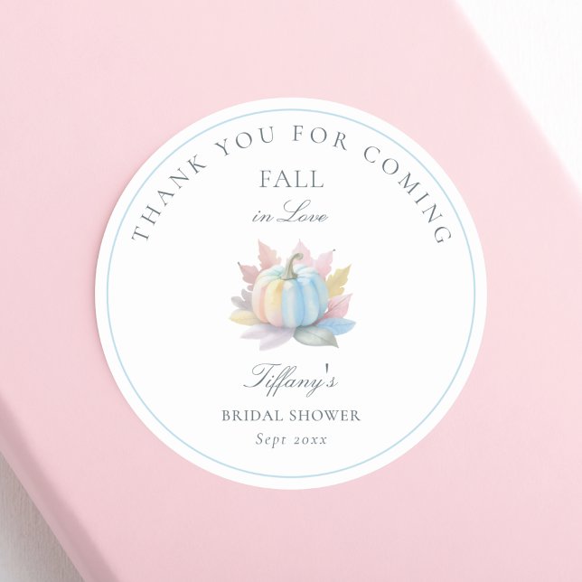 Sticker Rond Faire tomber dans l'amour Pastel Bleu Citrouille S (Créateur téléchargé)