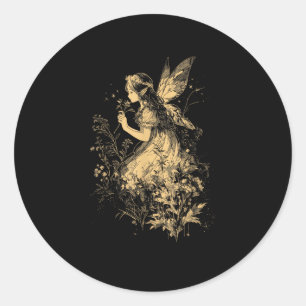 Sticker Rond Fairy Grunge Goblincore Cottagecore Fairycore Capr