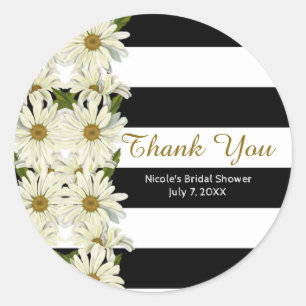 Sticker Rond Faisceaux et bandes blanches noires Modernes Flora
