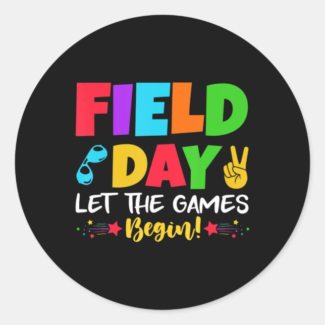 Sticker Rond Faisons ce jour de terrain Ce que l'enseignant Sch (Devant)