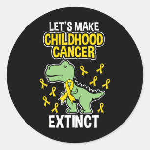 Sticker Rond Faisons disparaître le cancer de l'enfance