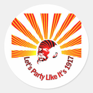 Sticker Rond Faisons la fête