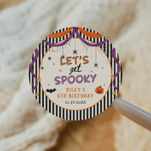 Sticker Rond Faisons Peur aux Enfants Fête d'Anniversaire Hallo