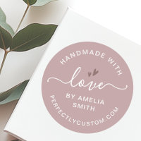 Fait à la main avec amour nom de coeur URL rose ta