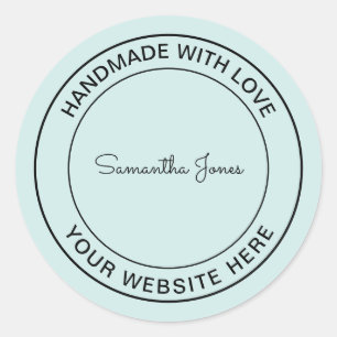 Sticker Rond Fait à la main avec l'Aimer Craft do-it-yourself C