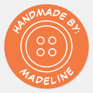 Sticker Rond Fait à la main par Ajouter Votre Nom
