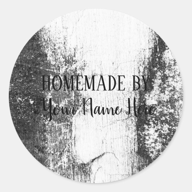Sticker Rond Fait À La Maison Par Boulangerie Gâteau Gâteau Vin (Devant)