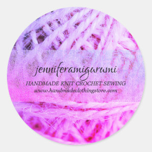 Sticker Rond Fait au tricot Crochet Laine Amigurumi Fabricant R