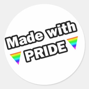 Sticker Rond Fait avec fierté