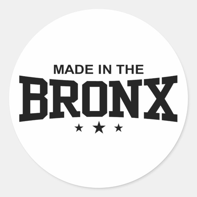 Sticker Rond Fait dans le Bronx (Devant)