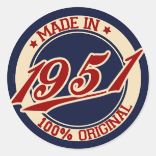 Sticker Rond Fait En 1951