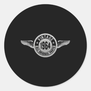 Sticker Rond Fait En 1964 Original