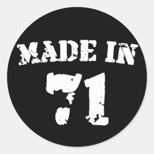 Sticker Rond Fait En 1971