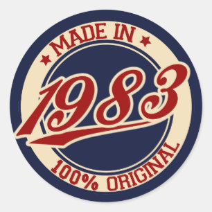 Sticker Rond Fait En 1983