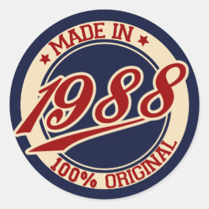 Sticker Rond Fait En 1988