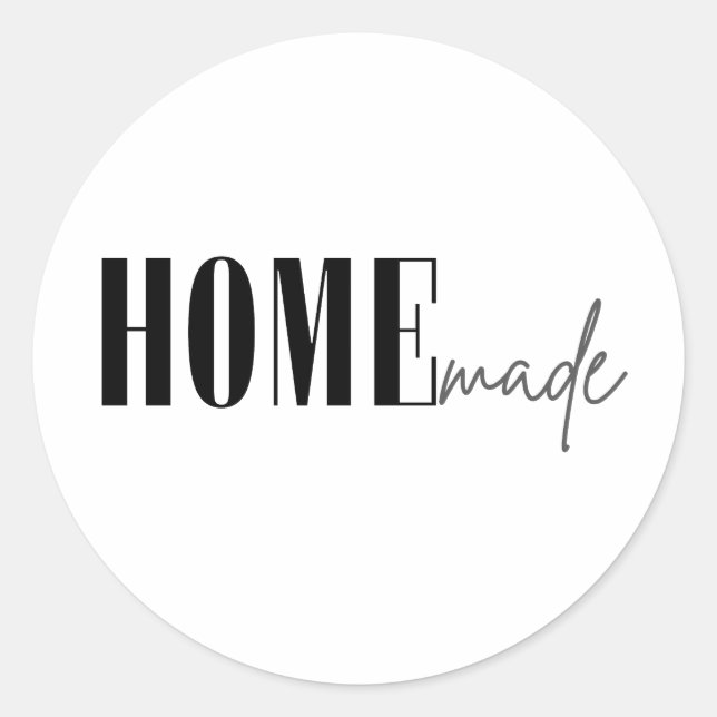 Sticker Rond Fait maison (Devant)
