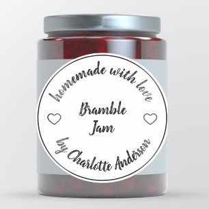 Sticker Rond Fait Maison avec Amour Confiture Gelée Maison Ca