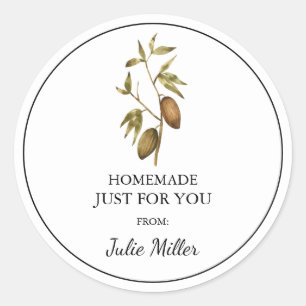 Sticker Rond Fait maison juste pour vous chocolat cacao étiquet