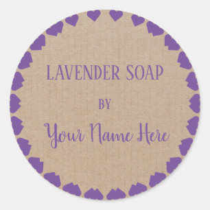 Sticker Rond Fait Maison Par Lavender Soap Vintage Craft