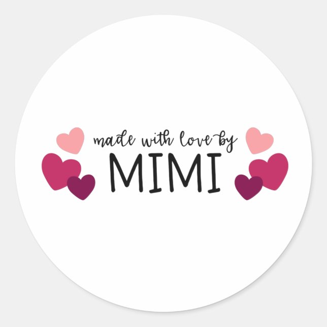 Sticker Rond Fait Par Mimi (Devant)