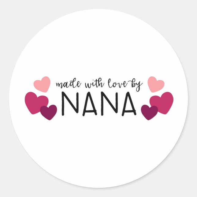 Sticker Rond Fait Par Nana (Devant)